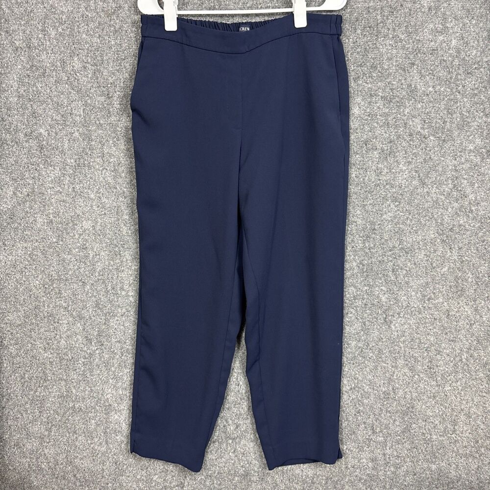 J.CREW Jamie Pants Womens Size 14 Blue Pull on Crop Pockets Work Casual